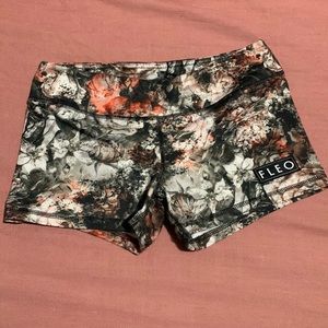 FLEO graffiti shorts 3.25” regular rise.